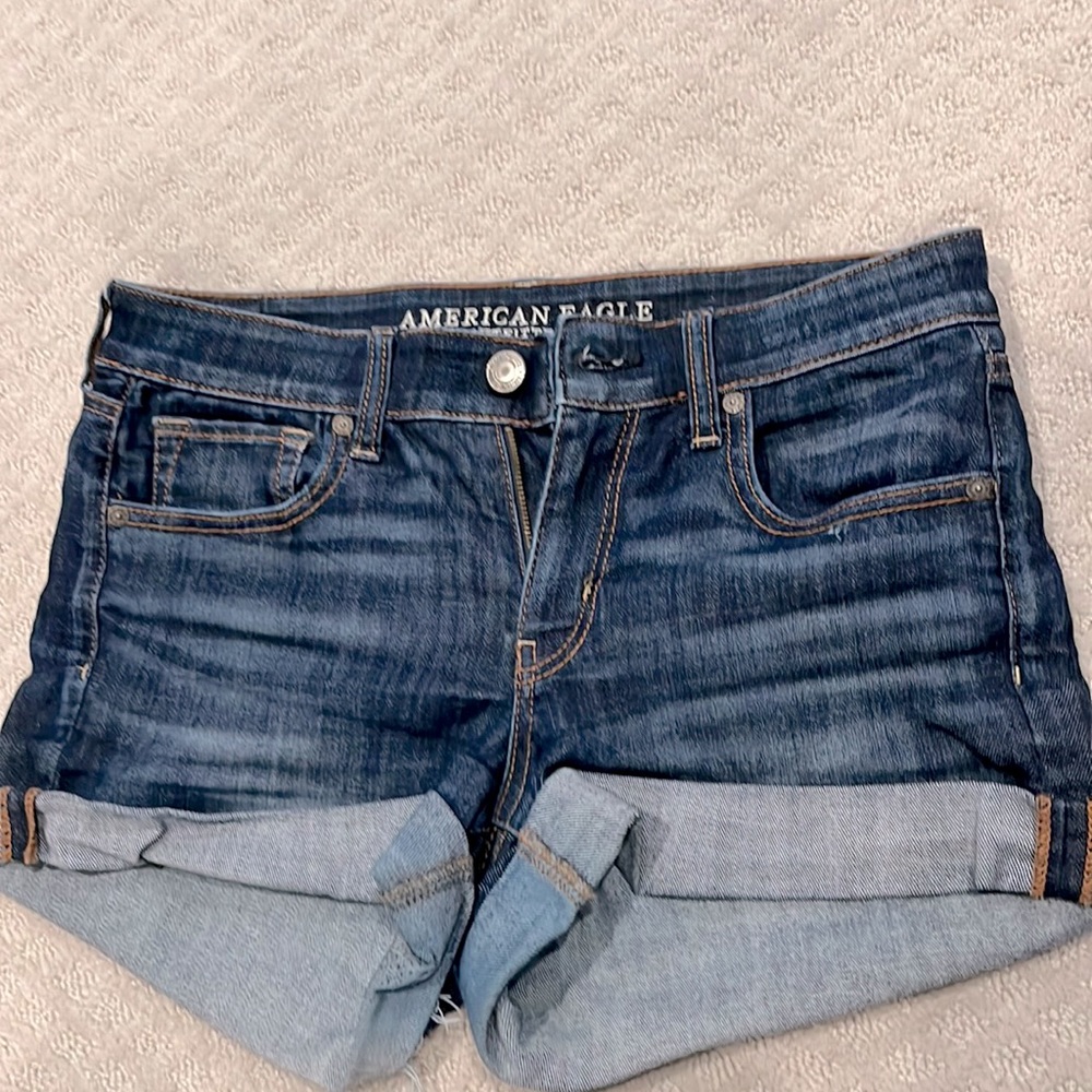 American Eagle Next Level Stretch MIDI jean shorts size 8
